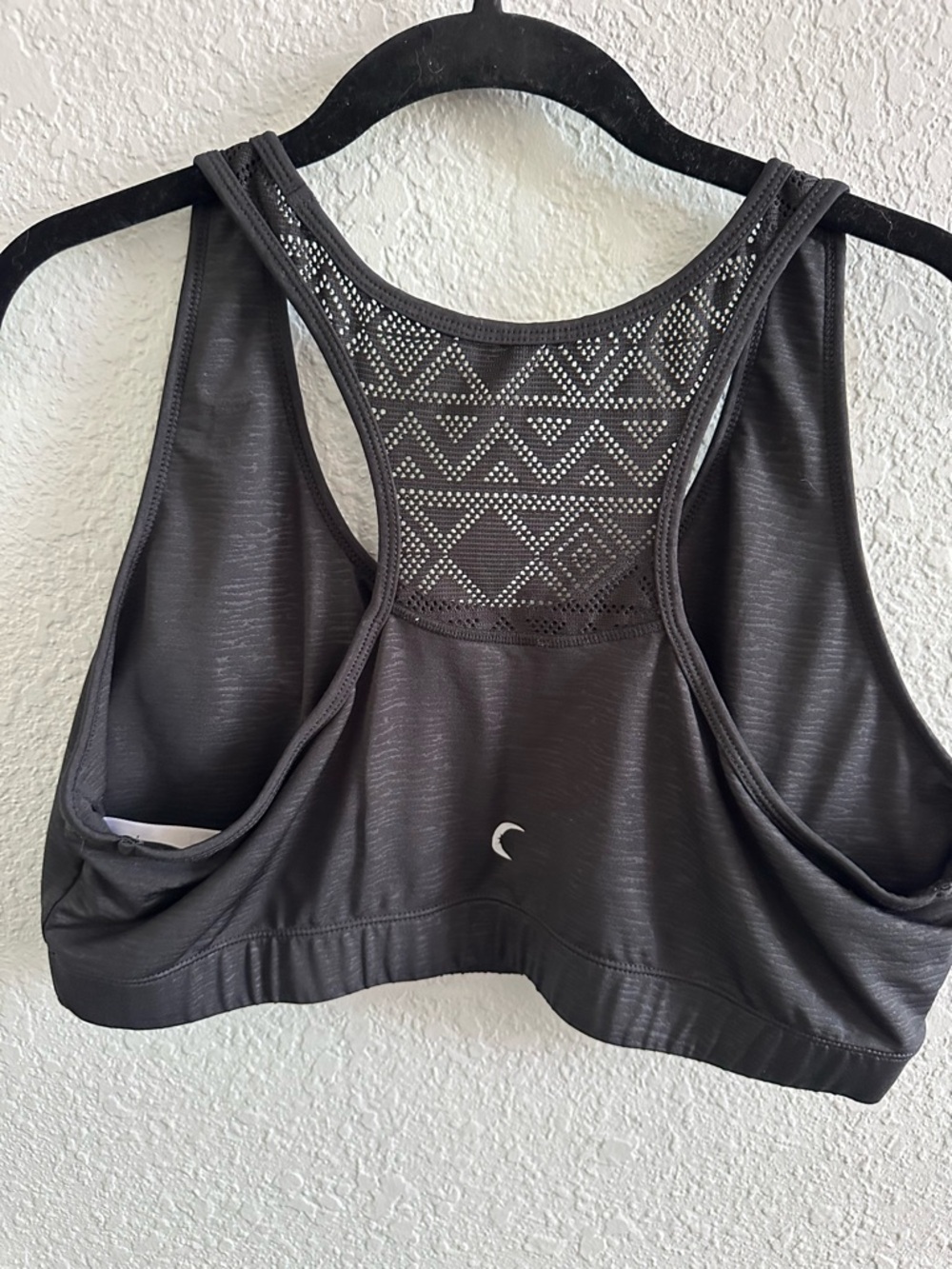 Zyia Active Womens Black Sports Bra Mesh Racerback Yoga Gym XL - Picture 2 of 7